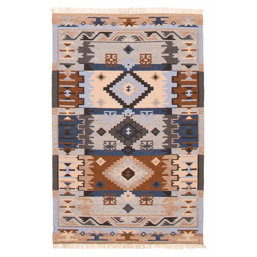 Ankara FW Grey Kilim 5'2" x 8'0" - 5'2 x 8'0