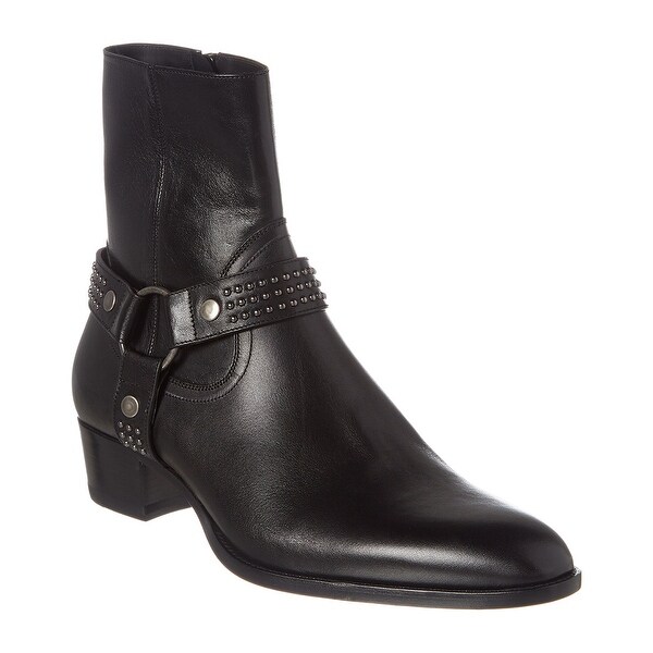 saint laurent wyatt black leather