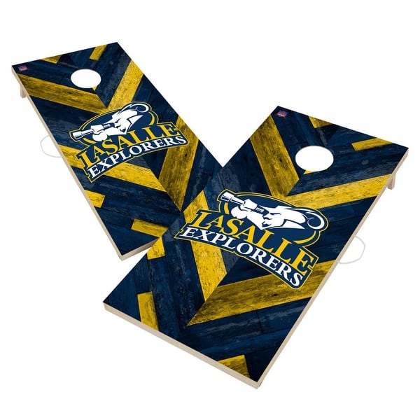 slide 2 of 6, La Salle University Explorers Cornhole Board Set 16 Years and Up