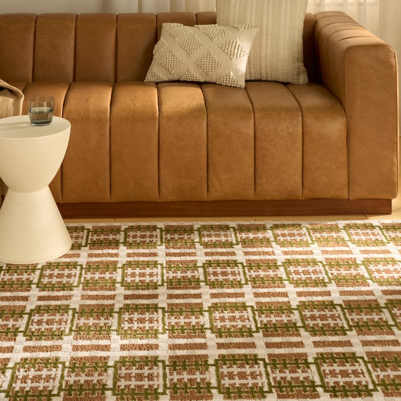 Nourison Nordic Indoor only Grey Geometric Area Rug