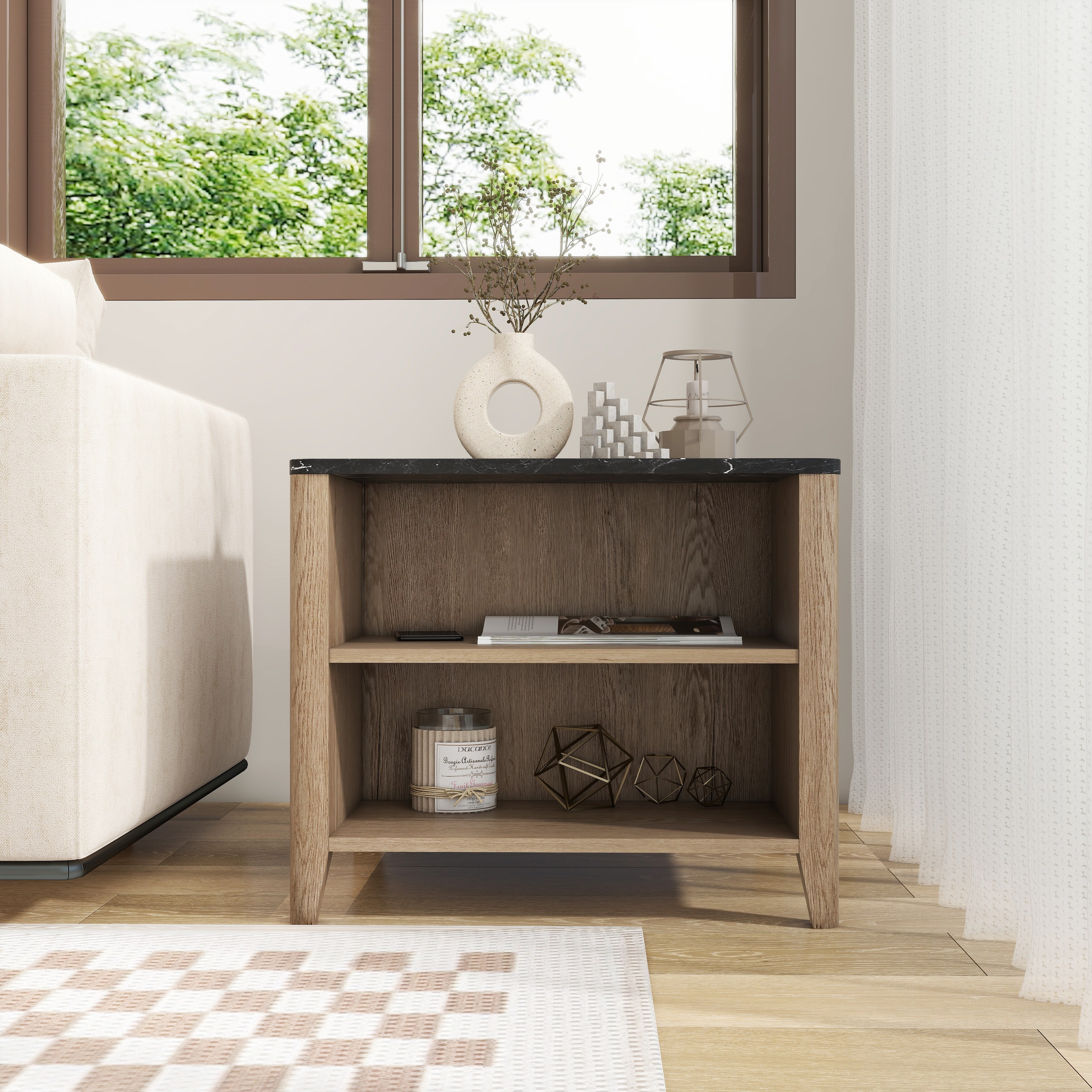 Modern Tobacco Wood Grain Coffee Table - Bed Bath & Beyond