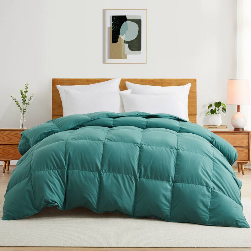 All Season Medium to Extra Warmth White Feather Down Comforter Duvet Insert