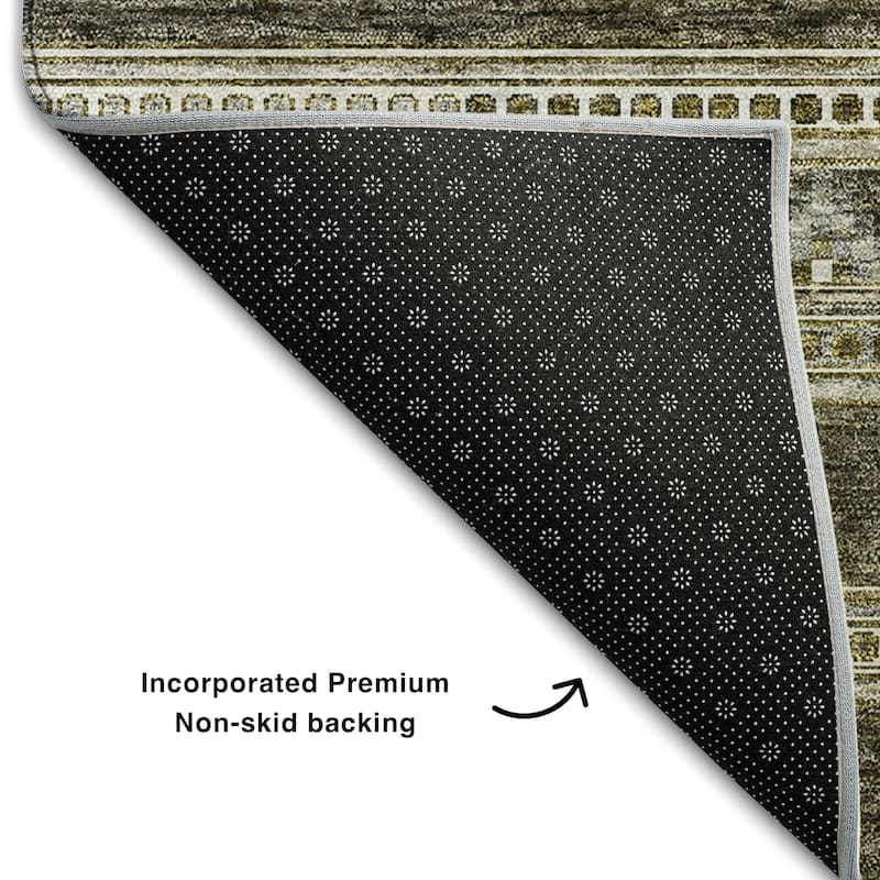Premium Washable Super Soft Boho Stripe Mayfield Rug