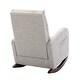 preview thumbnail 16 of 16, Polyester Upholstered High Back Mid-Century Modern Tufted Nursery Rocking Chair with Side Pocket