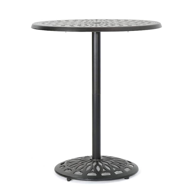Arlana Outdoor 3-piece Aluminum Bar Set with Umbrella Hole by Christopher Knight Home