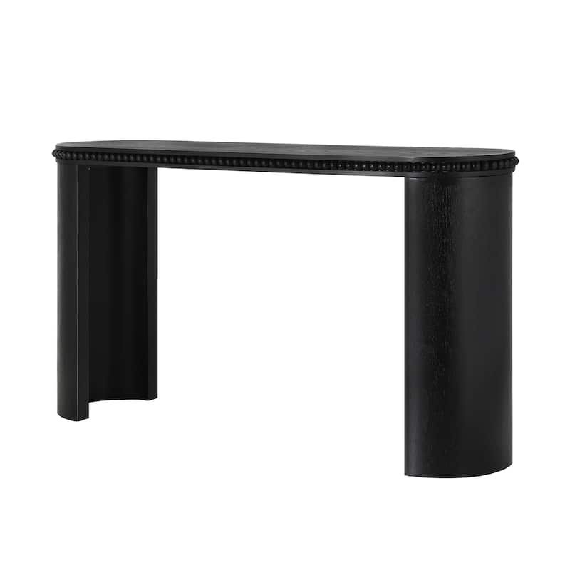 Mirod Vintage Console Table with Beaded Trim and Reversible Curved Legs