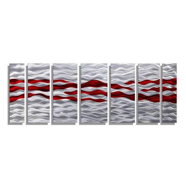 Shop Statements2000 Modern Metal Wall Art Abstract Red Silver