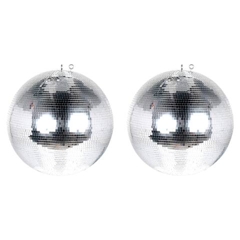 Eliminator Lighting EM16 Hanging Mirror Disco Ball for Parties, 16 Inch (2 Pack)