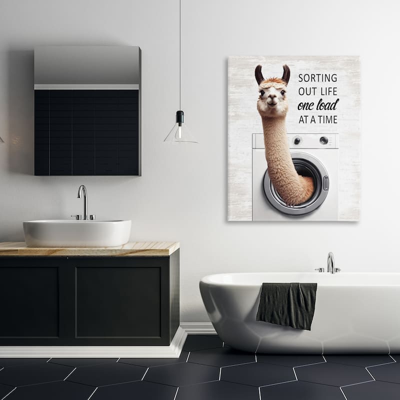 Stupell One Load At A Time Llama Canvas Wall Art Design By Lettered and Lined