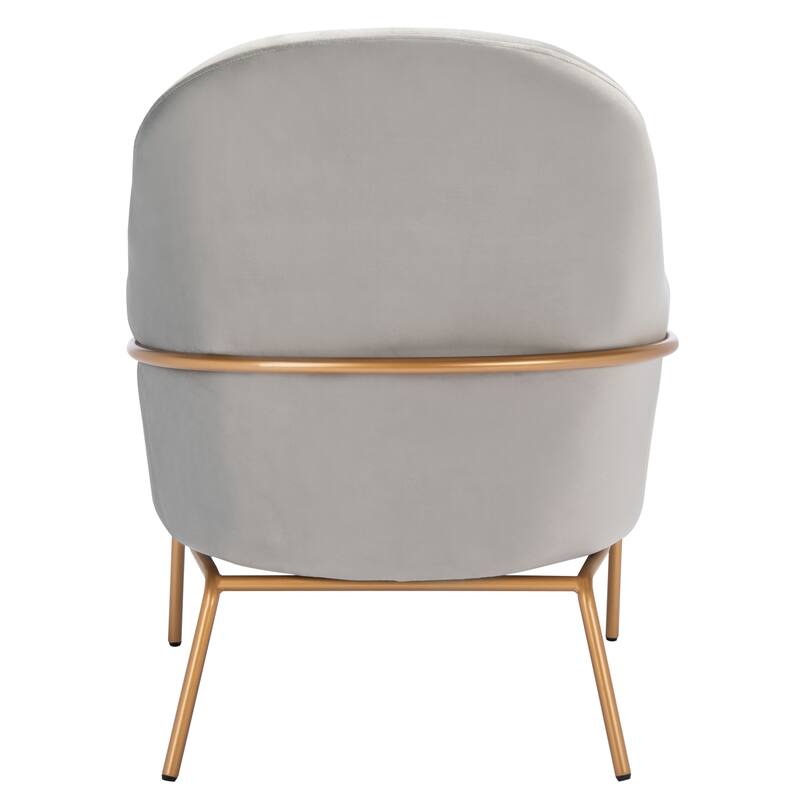 SAFAVIEH Eleazer Glam Velvet Accent Chair - 26.3" W x 31.8" L x 34" H