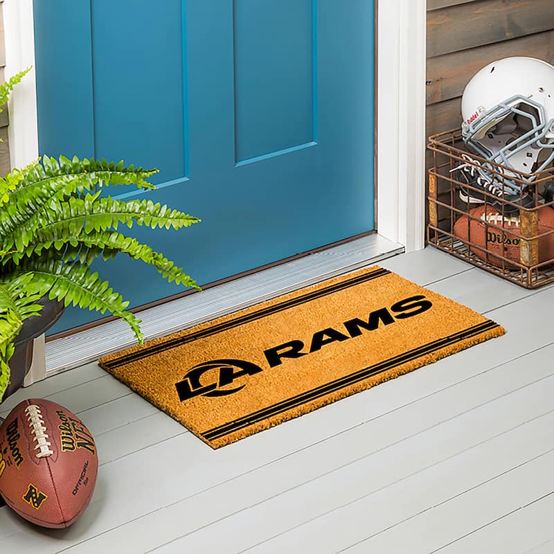 Los Angeles Rams Monochrome Indoor/Outdoor Coir Door Mat - 28" x 16"