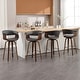 preview thumbnail 69 of 186, 26"/29" Faux Leather Swivel Bar Stools, Wood Counter Stool