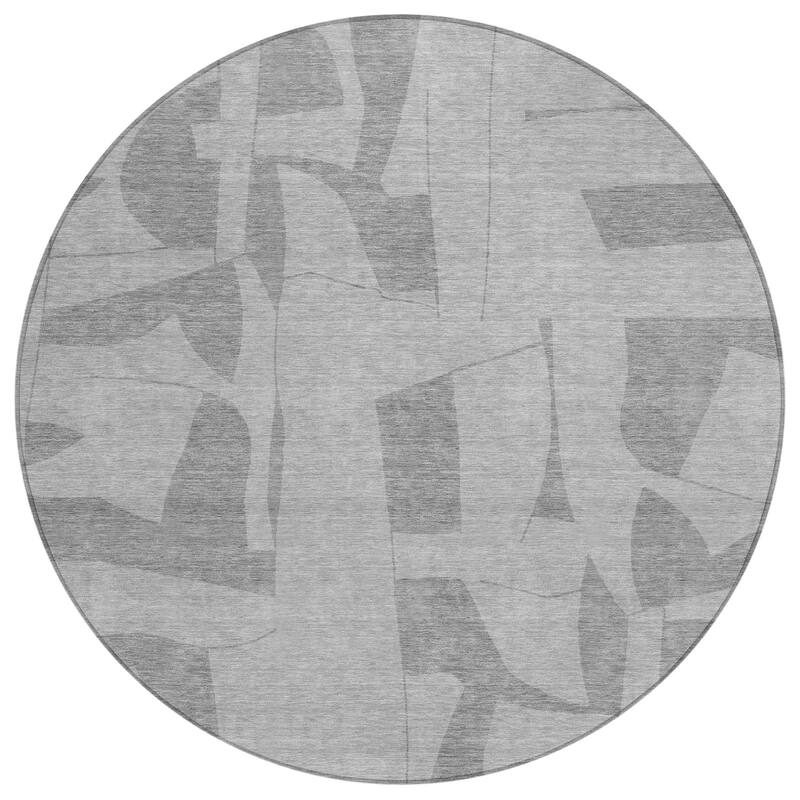 Machine Washable Indoor/ Outdoor Modern Creede Chantille Rug