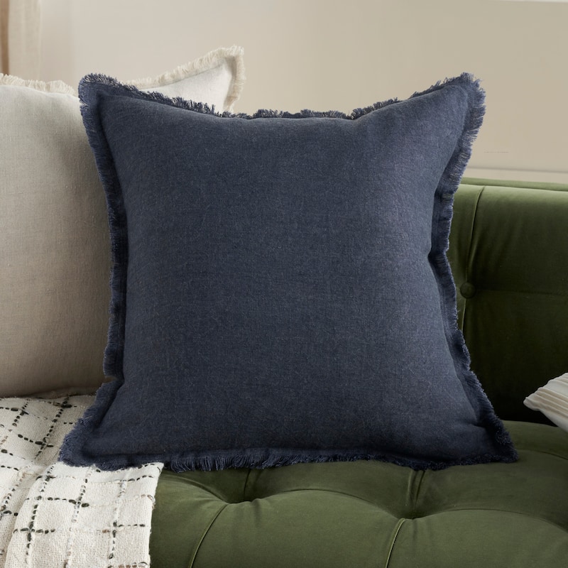 Mina Victory Cover Solid Throw Pillow