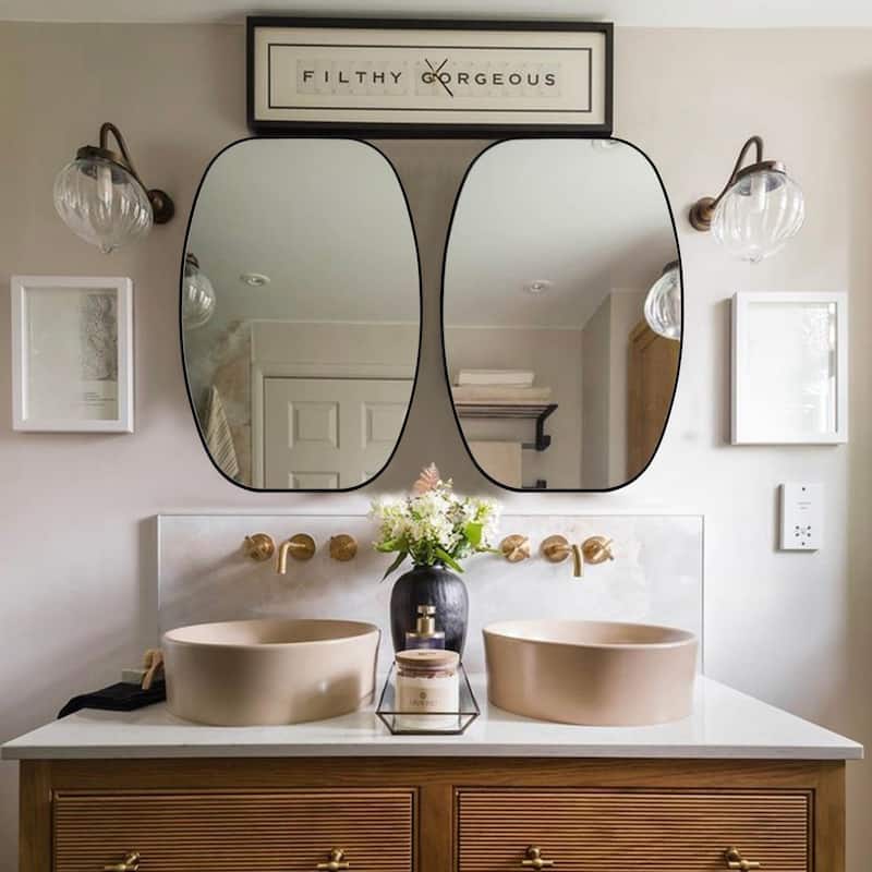 Oval Wall Mirror Bathroom Mirror for Over Sink
