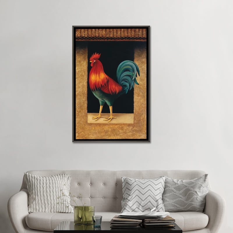 iCanvas "Rooster" by Lowell Herrero Framed