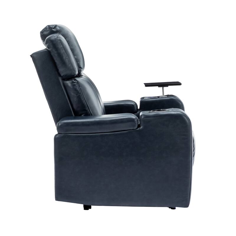 Power Recliner Individual Seat Home Theater Recliner with Cooling Cup Holder, Bluetooth Speaker, LED Lights, USB Ports