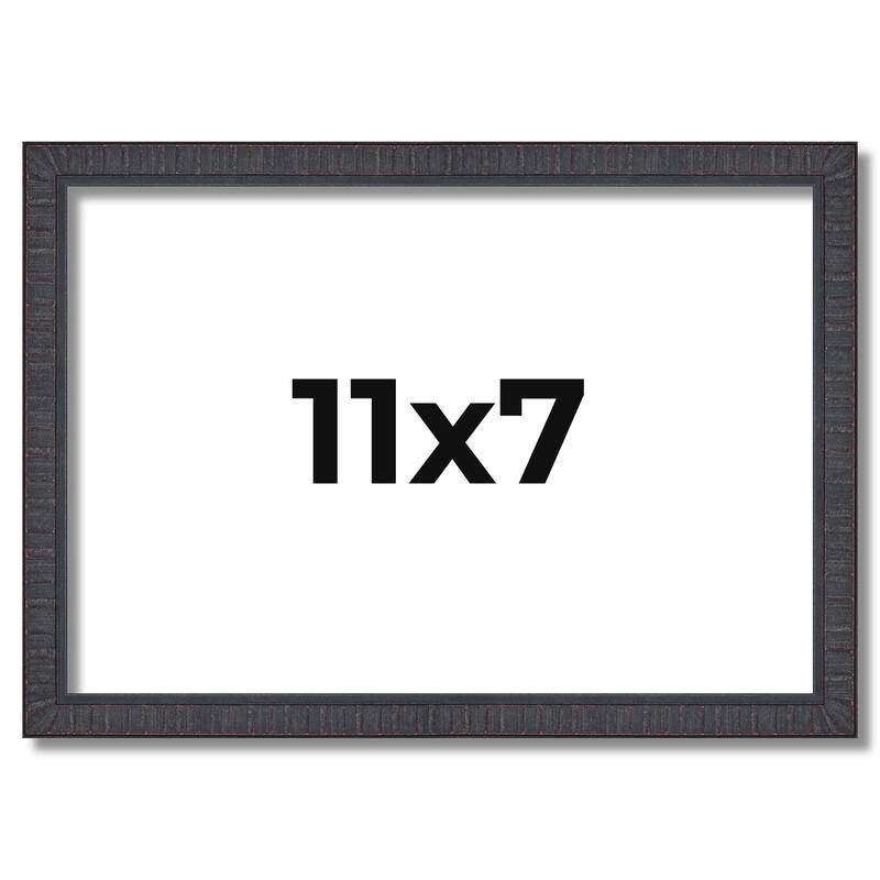 11x7 Frame Brown Solid Wood Picture Frame - Complete Modern Photo