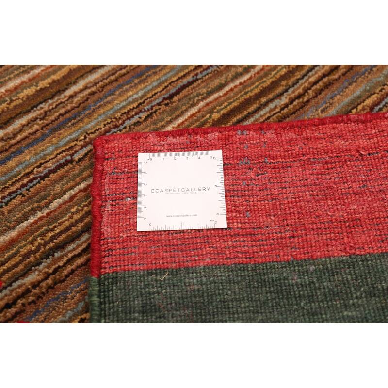 ECARPETGALLERY Hand Loomed Kashkuli Gabbeh Brown Wool Rug - 4'0 x 5'10