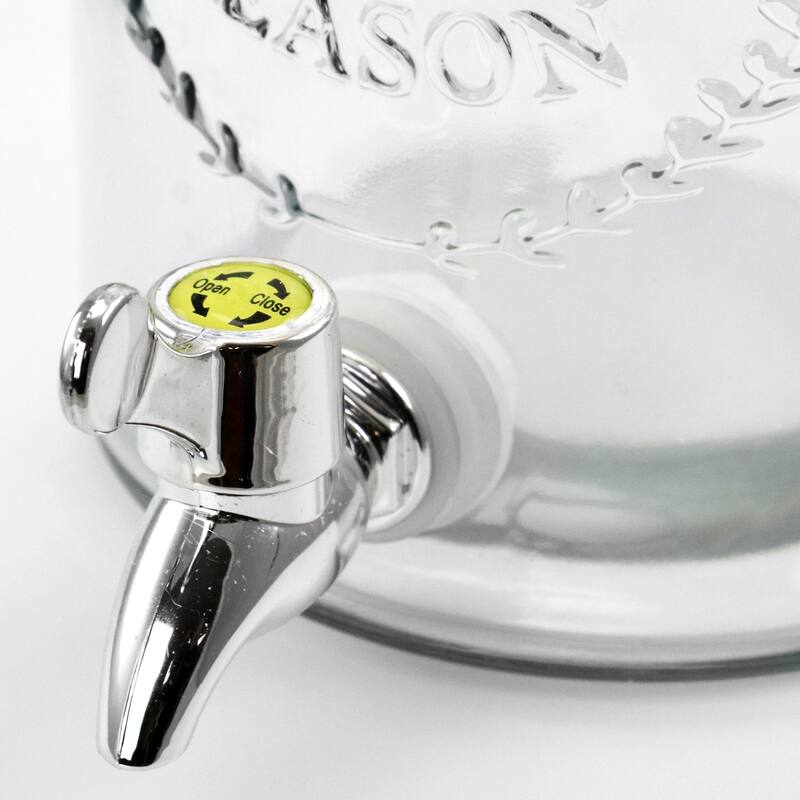 2.5 Liter Mason Jar Glass Beverage Dispenser