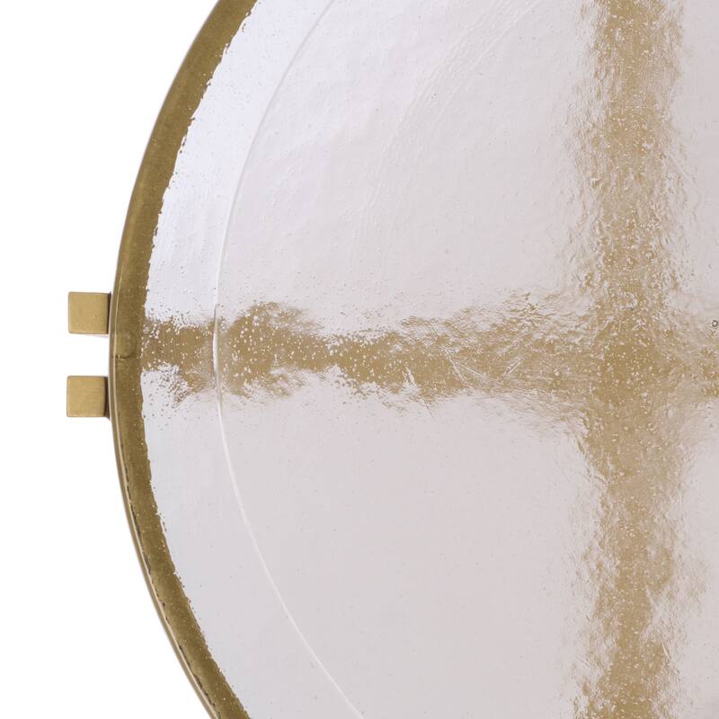 SAFAVIEH Couture Levitt Cast Glass Top Accent Table - 16"W x 16"D x 22"H