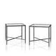 preview thumbnail 15 of 16, 247 Shop At Home Lalia Modern Hammered Metal 2-Piece X-Brace End Table Set