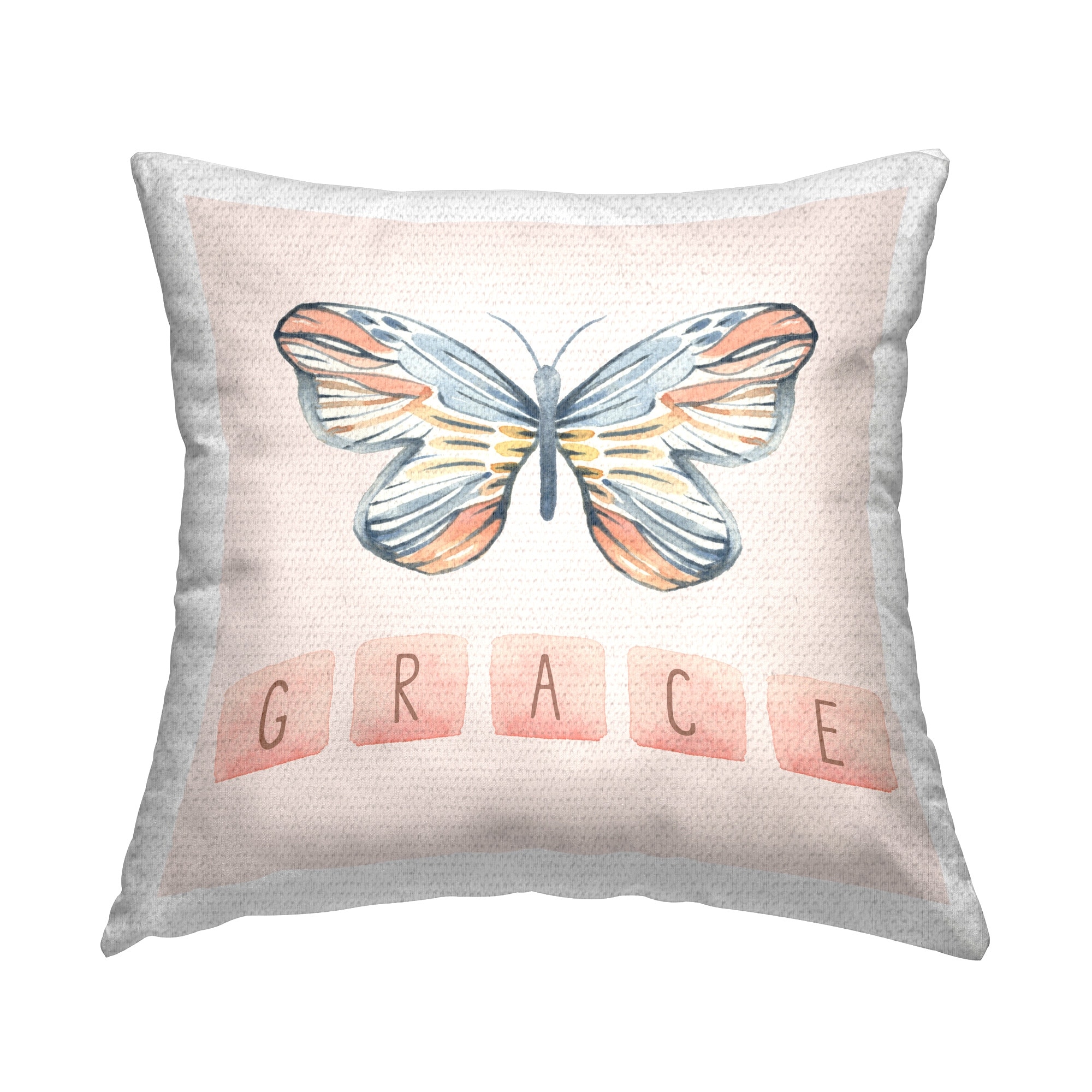 Stupell Grace with Butterfly Printed Outdoor Throw Pillow Design by Blue Chair Blessing