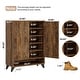 preview thumbnail 17 of 23, 24 Pairs Large Wood Shoe Storage Cabinet with Doors for Entryway - 6-Tier