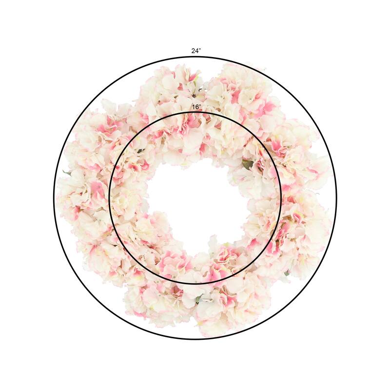 24" Hydrangea Wreath