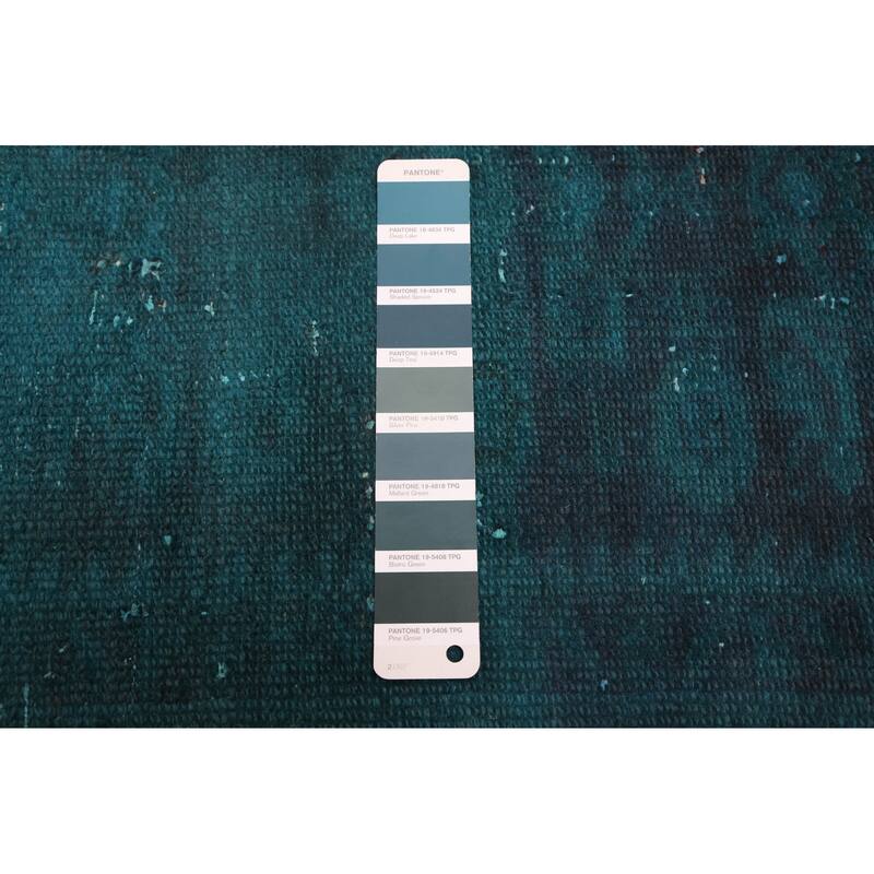 ECARPETGALLERY Hand-knotted Color Transition Green Wool Rug - 3'7 x 5'7