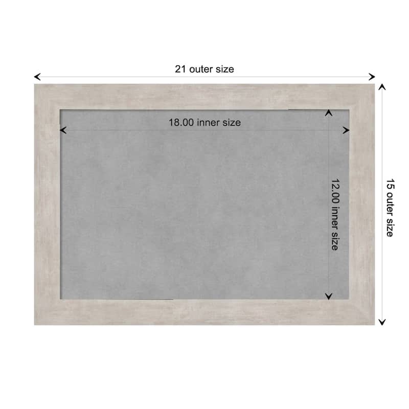 Amanti Art Marred Silver Framed Magnetic Board - Board Size 18x12