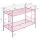 preview thumbnail 7 of 11, Modern Style Twin Over Twin Metal Bunk Bed,Easy Assembly,No box spring needed,Sturdy System