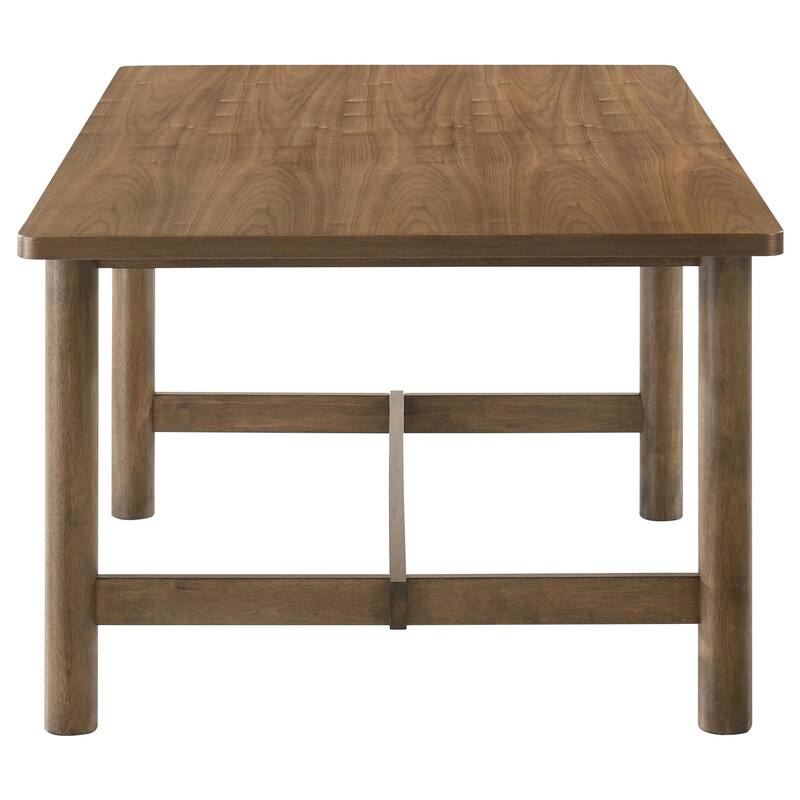 Billie Dining Table, Walnut Brown Veneer Hardwood, Rectangular 71 Inch