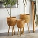 preview thumbnail 1 of 27, Bamboo Bohemian Planter ( Set of 3) - S/3 26", 23", 20"H
