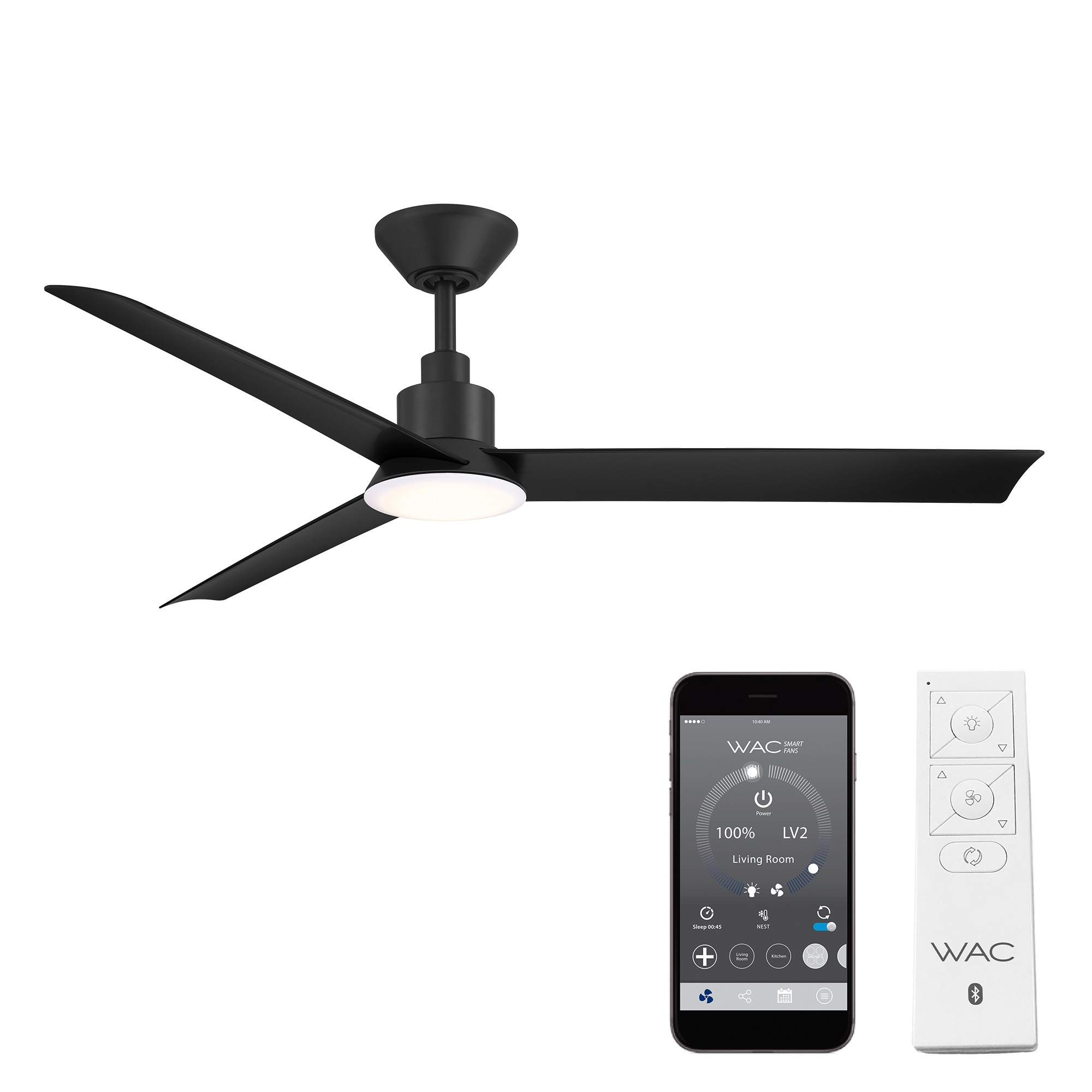 FLAIR (フレアー) Flair Indoor or Outdoor 3-Blade 56in Smart Ceiling Fan - 56 Inches