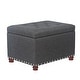preview thumbnail 51 of 51, Adeco High End, Classy, Tufted Storage Bench, Ottoman Footstool