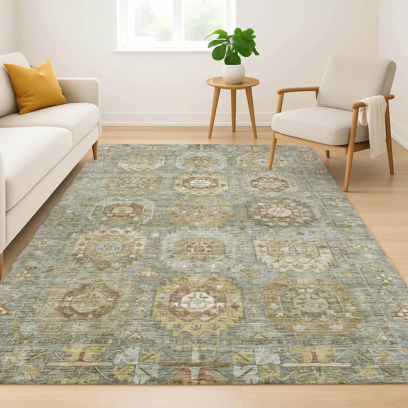 Premium Washable Super Soft Traditional Global Mayfield Rug