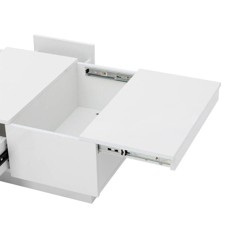 Multifunctional Extendable Coffee Table - 2 Hidden Storage Compartment