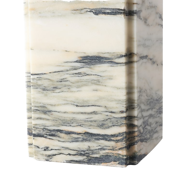 SAFAVIEH Couture Mackenzie Square Marble Table Lamp - 16"W x 16"D x 25"H