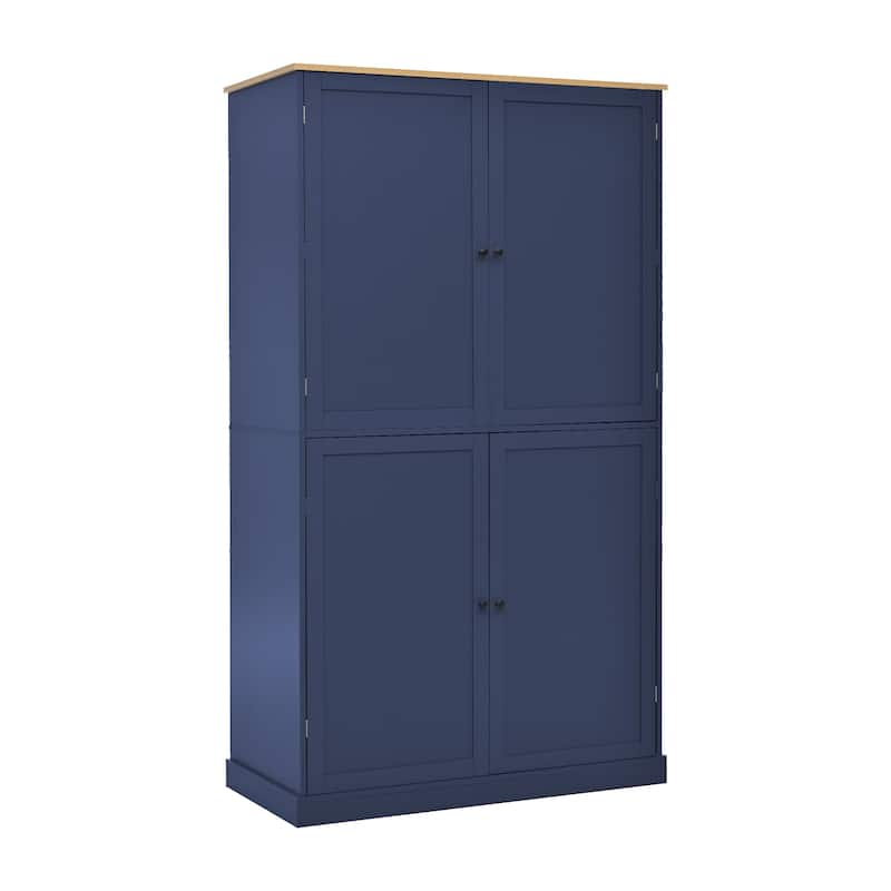 Freestanding Kitchen Pantry Cabinet, Storage Cabinet with 8 Door Shelves & 2 Drawers, Buffet Cabinet with 2 Adjustable Shelves