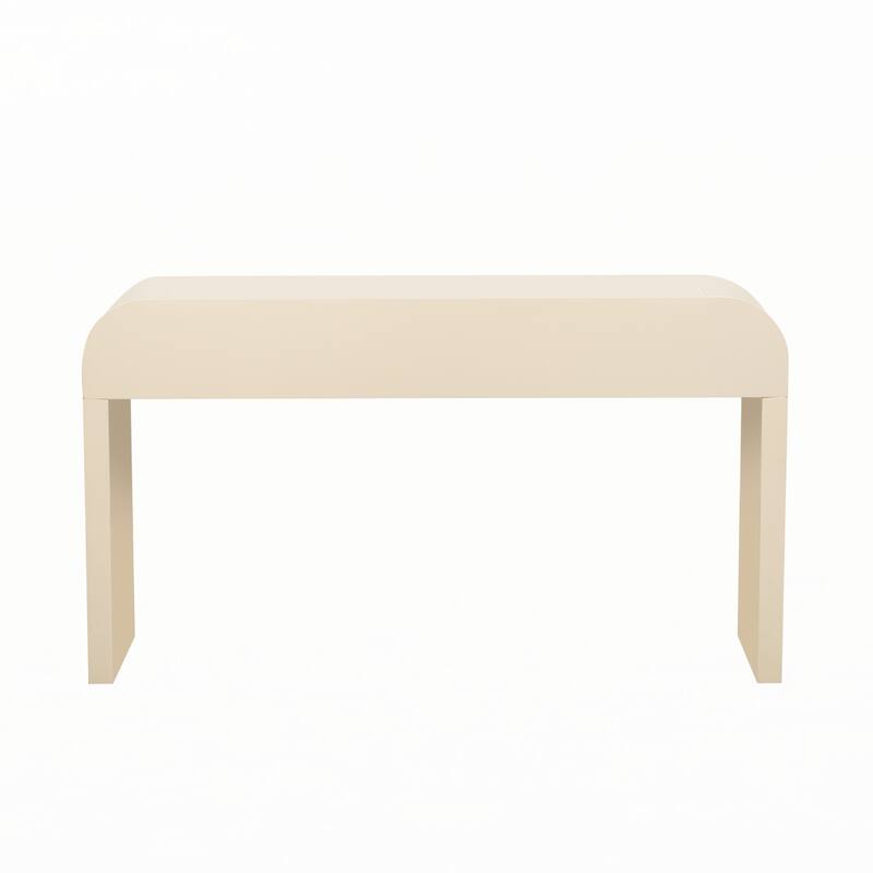 Modern Console Table with 2 Storage Drawers(Apricot Cream)