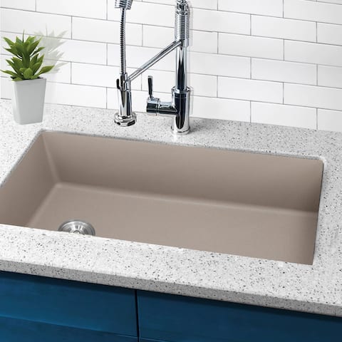 Highpoint Collection 32-inch Granite Composite Sink with Side Drain