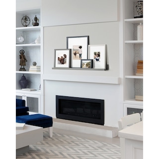 Kate and Laurel Bordeaux Wall Shelf with Frames Set