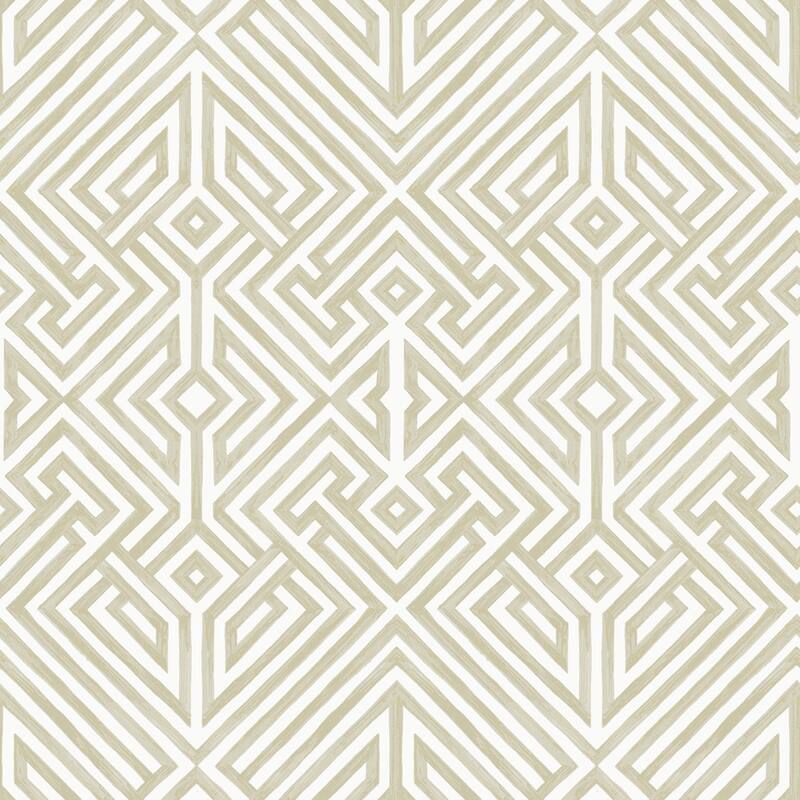 A-Street Prints Lyon Gold Geometric Key Wallpaper