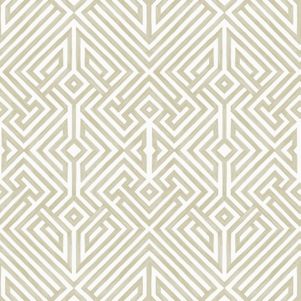 A-Street Prints Lyon Gold Geometric Key Wallpaper