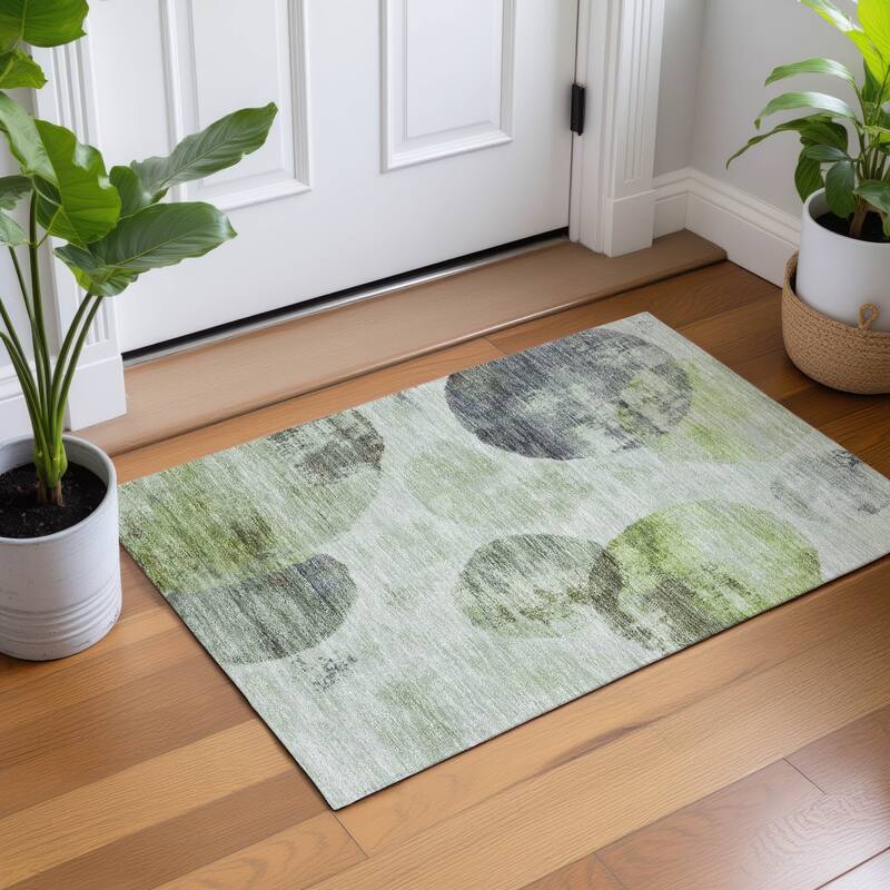 Machine Washable Indoor/ Outdoor Contemporary Micha Chantille Rug