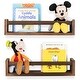 preview thumbnail 9 of 27, Wallniture Utah Wood Wall Shelves for Book and Toy Storage (Set of 2) Burnt Wash Brown