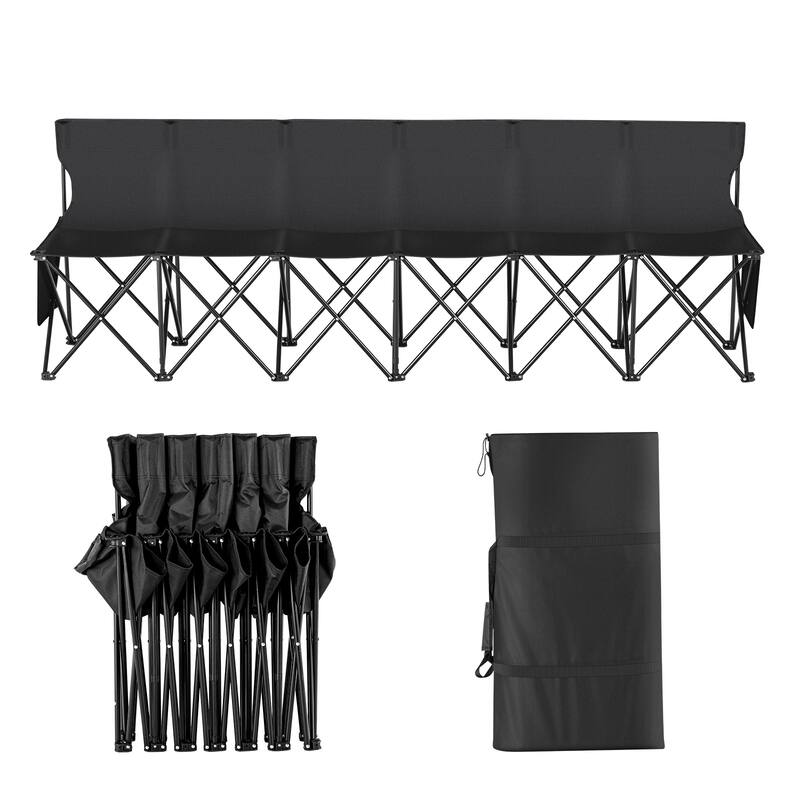 Portable Folding Bench for Football Fishing, No Assembly Instant Seating - 94x17x33 inch/