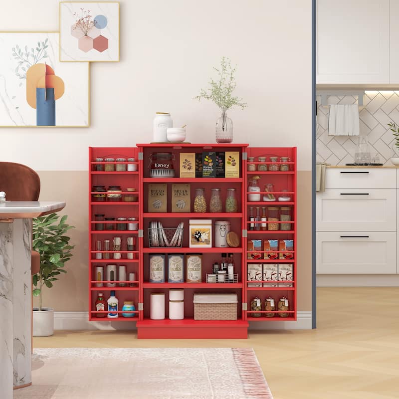 Freestanding Kitchen Pantry Storage Cabinet