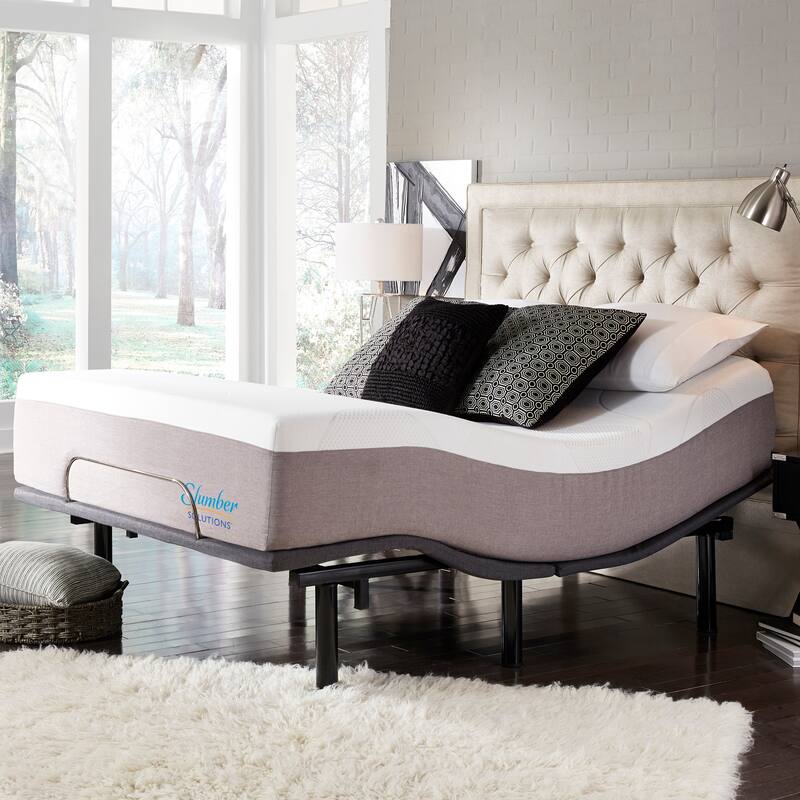 Slumber Solutions 14-inch Gel Mattress Adjustable Set